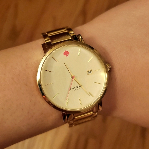 Kate Spade | 38mm Gramercy Grand Gold Tone Watch